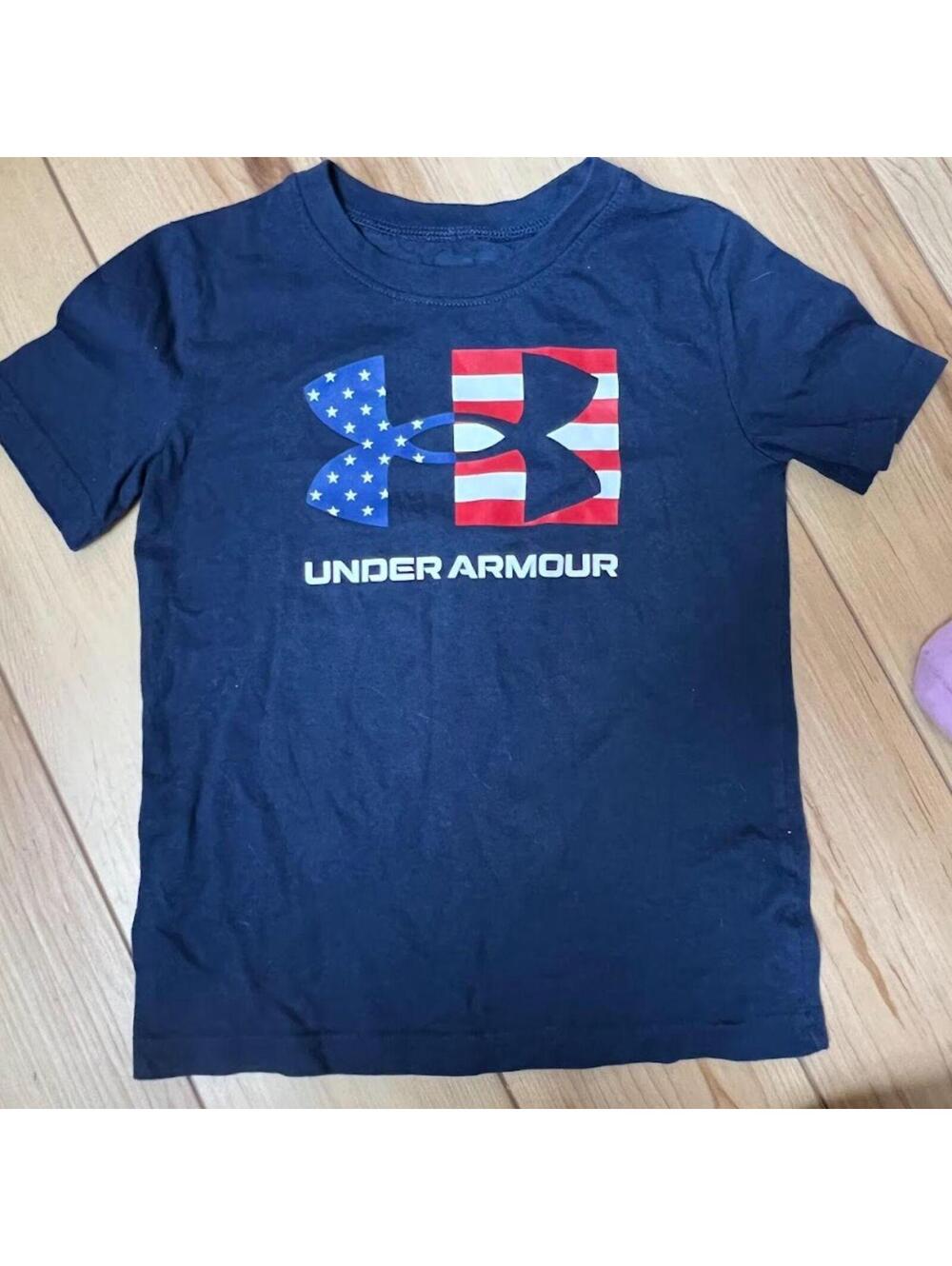 Under Armour Navy and Red White Blue TShirt Size 5